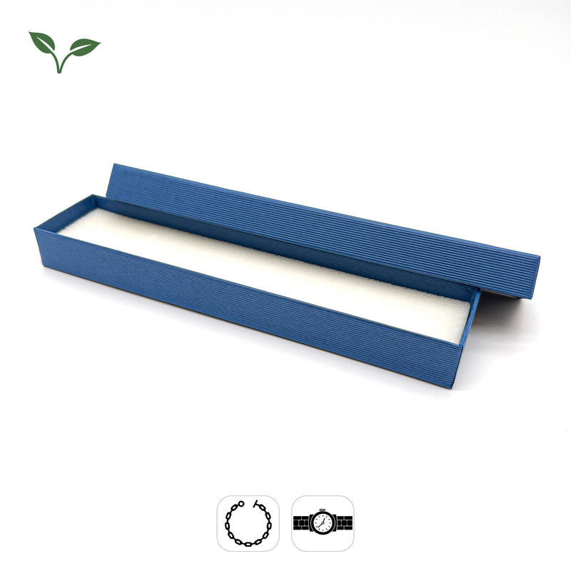 Old Legacy | Blue Ribbed Bracelet Box (Pack of 30)
