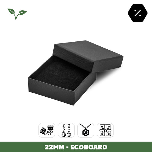 65x65x22mm Lima EcoBoard | Medium Universal Jewellery & Gift Box | Sustainable Packaging (Pack of 100)