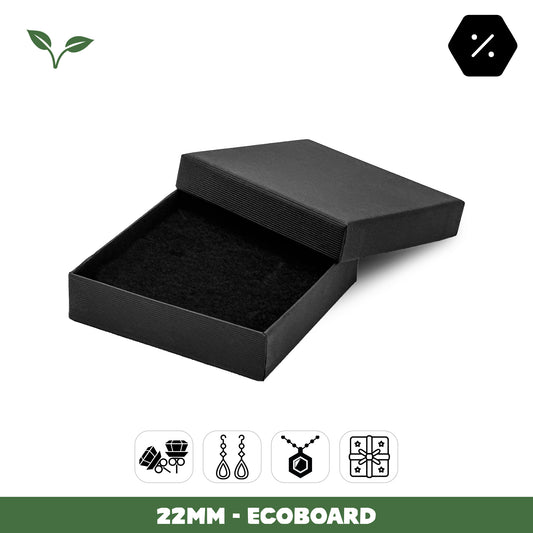 85x85x22mm Lima EcoBoard | Large Universal Jewellery & Gift Box | Sustainable Packaging (Pack of 50)