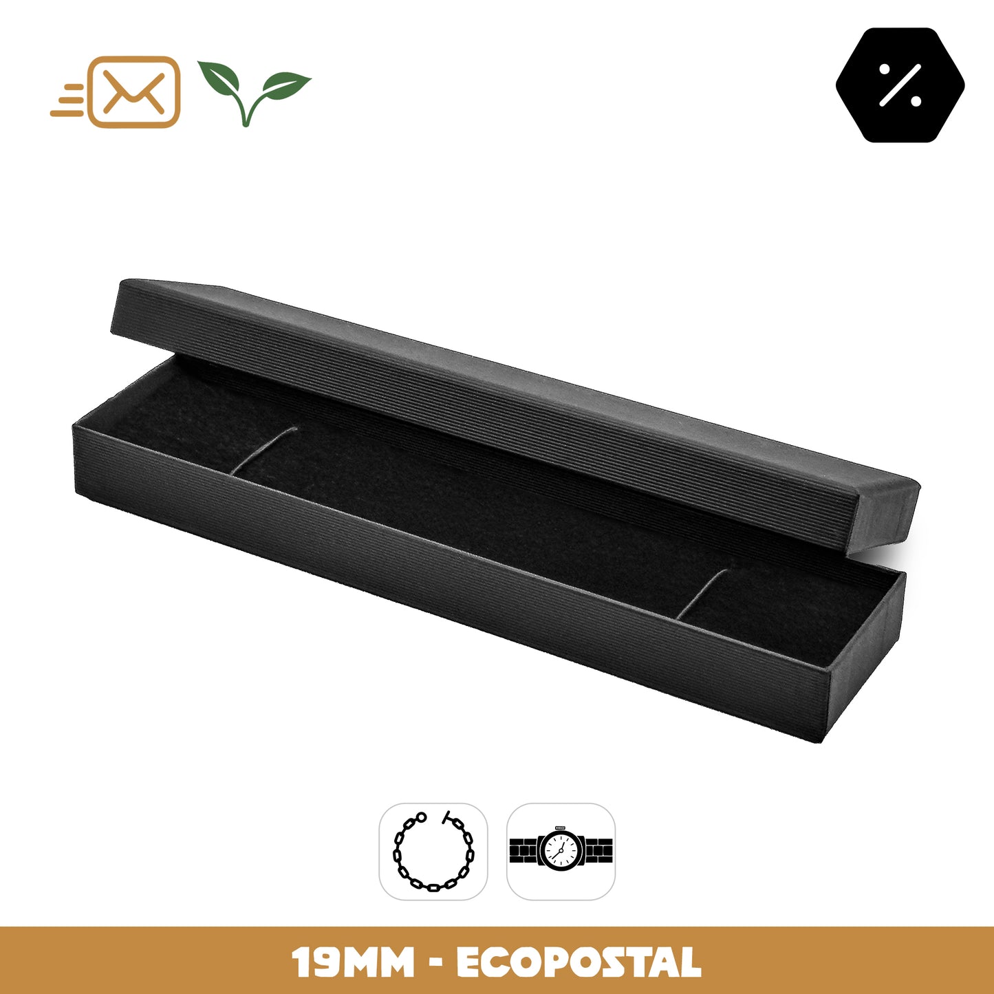 210x50x19mm Lima EcoPostal | Bracelet / Thin Watch Box | Letterbox-Friendly Packaging (Pack of 20)