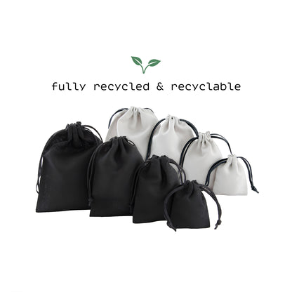 Linen Drawstring Gift Pouches | 100% Recyclable | Affordable Packaging (Pack of 10)
