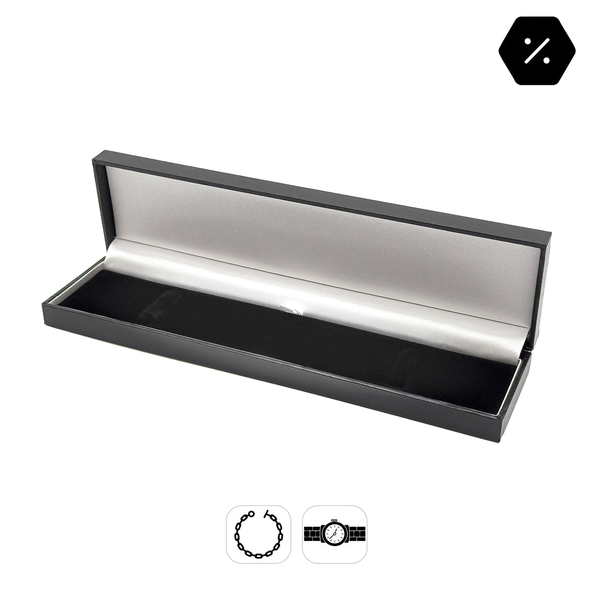 Marham Plus Bracelet | Traditional Leatherette Case with Velveteen Interior (Pack of 10)