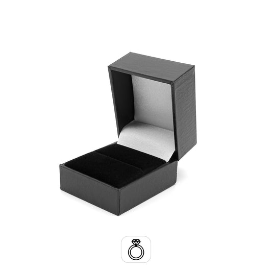 Marham | Classic Plain Leatherette Ring Case (Pack of 12)