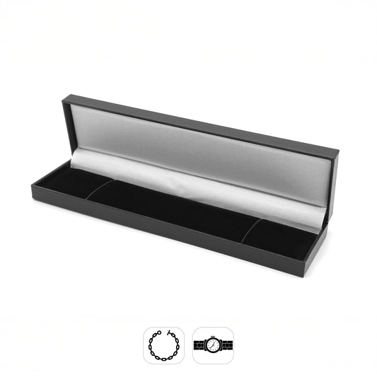 Marham | Classic Plain Leatherette Bracelet Case (Pack of 12)