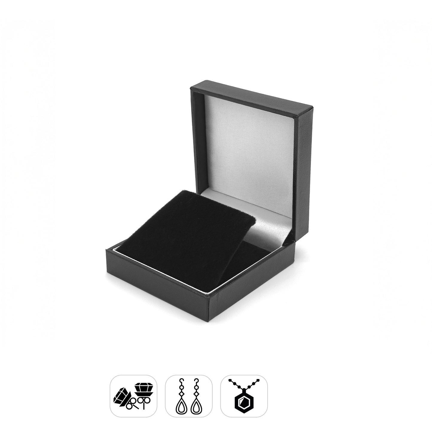 Marham | Classic Plain Leatherette Earring / Pendant Case (Pack of 12)