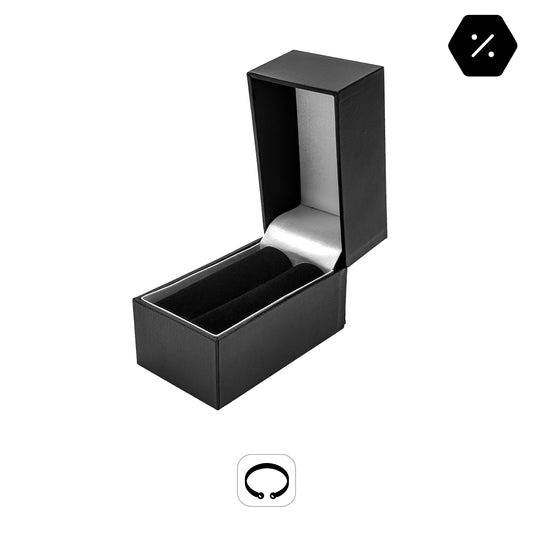 Marham Plus Flip Bangle | Traditional Black Leatherette Case with Velveteen Interior (Pack of 10)