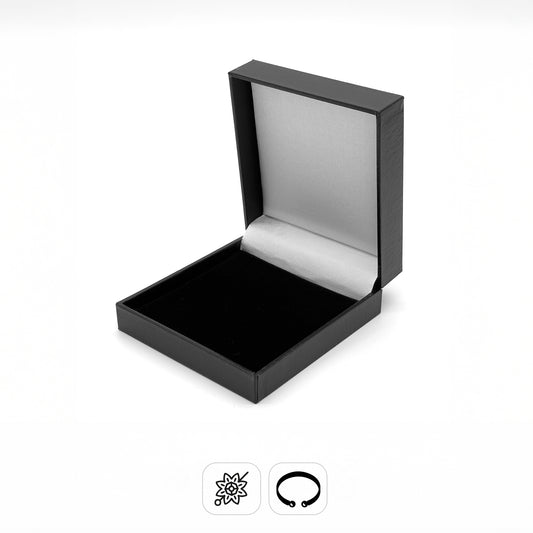 Marham | Classic Plain Leatherette Brooch / Bangle Case (Pack of 12)