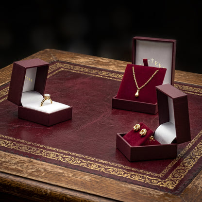 Vintage Burgundy Leatherette Cases for Traditional Jewellery | 15% Marham Classic Range