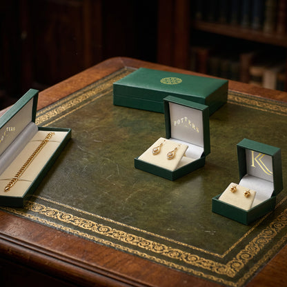 Vintage Green / Cream Leatherette Cases for Traditional Jewellery | 15% Marham Classic Range