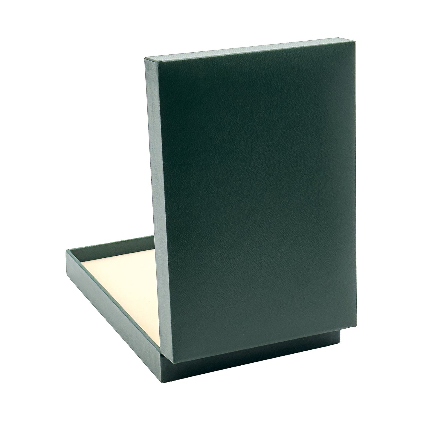 Marham | Classic Green / Cream Plain Leatherette Necklace Case (Pack of 12)