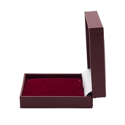 Marham | Classic Maroon Plain Leatherette Pendant / Drop Earring Case (Pack of 12)