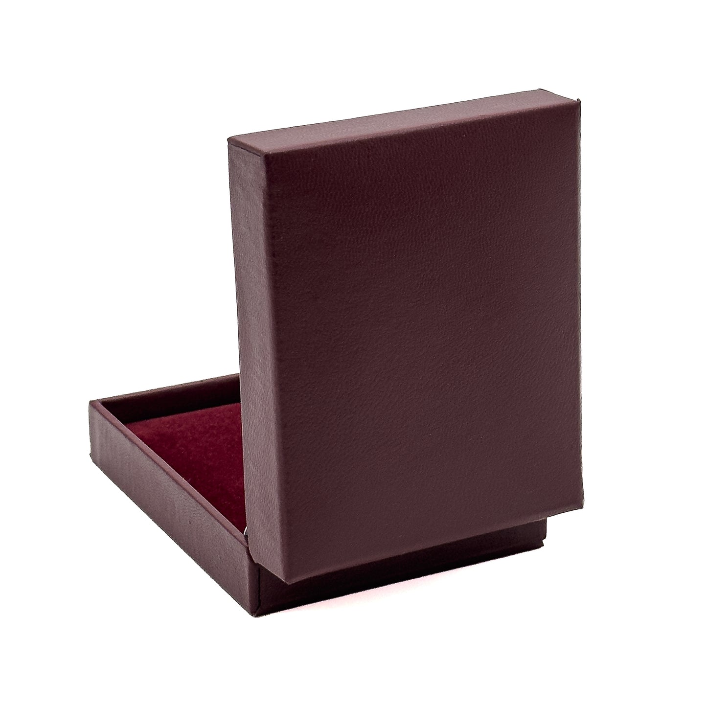 Marham | Classic Maroon Plain Leatherette Pendant / Drop Earring Case (Pack of 12)