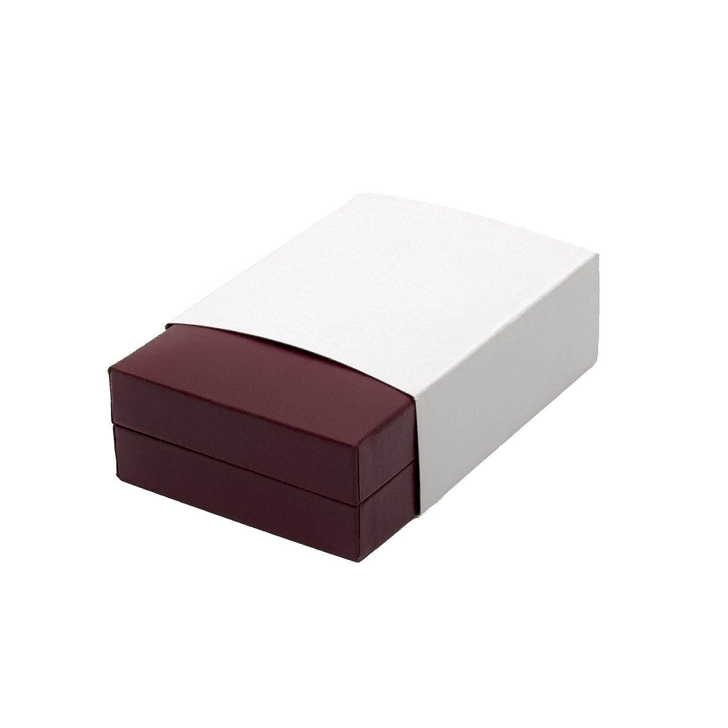 Marham | Classic Maroon Plain Leatherette Pendant / Drop Earring Case (Pack of 12)