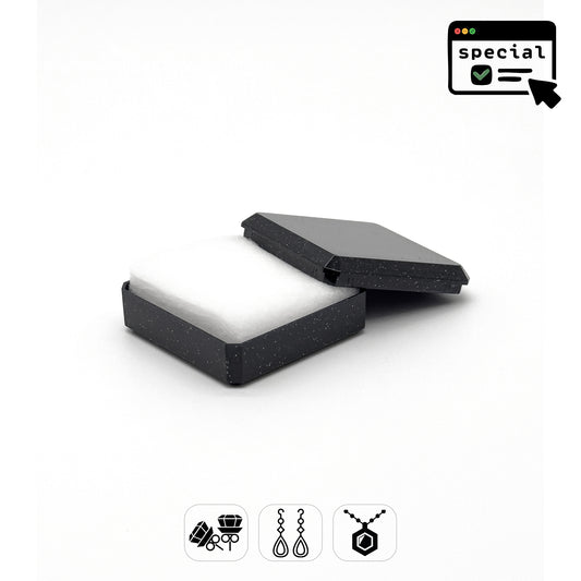 Sparkle | Glittered Medium Plastic Universal Box, 60x60mm (Pack of 96)