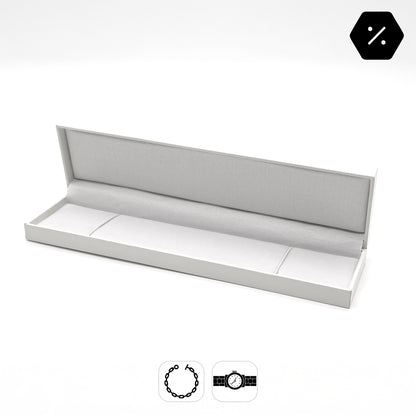 Milano Pristine | White Leatherette Bracelet Case (Pack of 12)