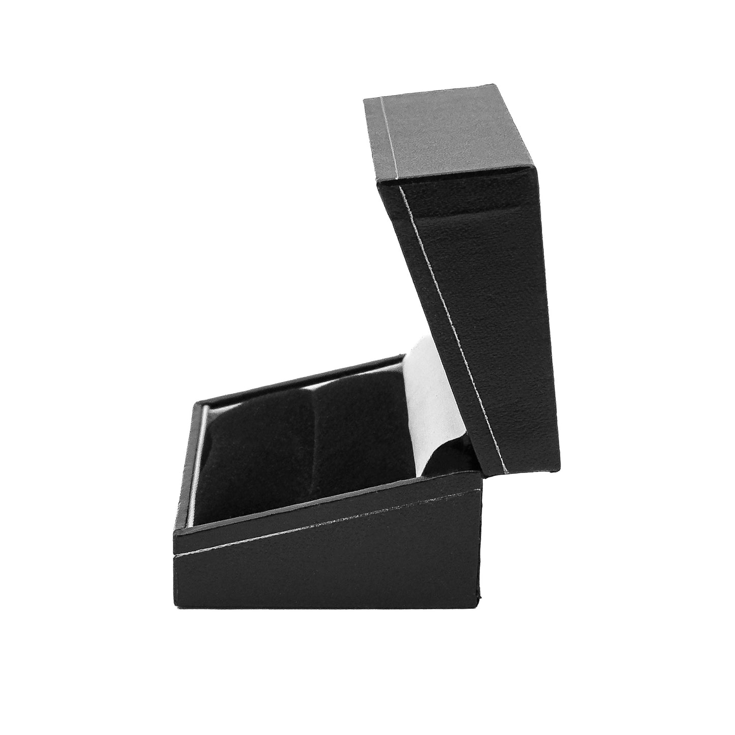 Milano Silver | Leatherette Double Ring Case for Wedding Bands | Classic Silver Profiling (Pack of 12)