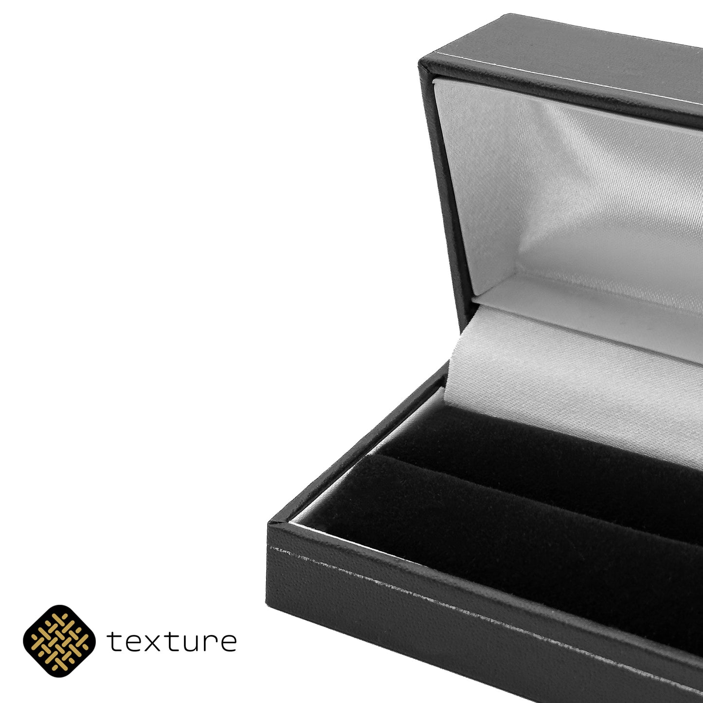 Milano Silver | Leatherette Double Ring Case for Wedding Bands | Classic Silver Profiling (Pack of 12)