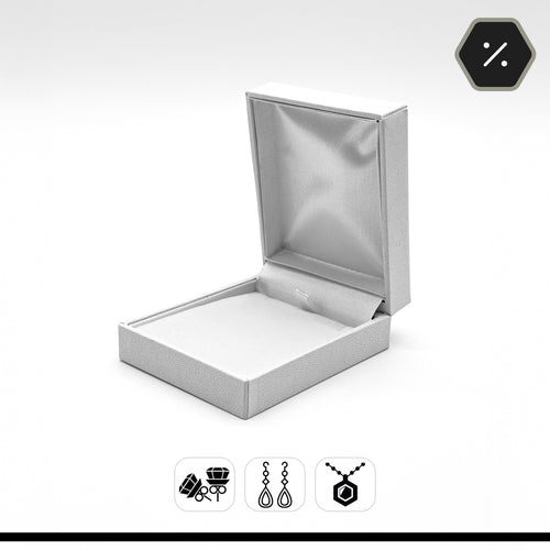 Milano Pristine | White Leatherette Pendant Case (Pack of 12)