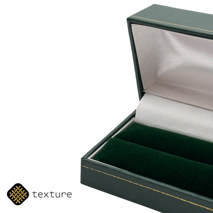 Milano Gold | Leatherette Double Ring Case for Wedding Bands | Classic Gold Profiling (Pack of 12)