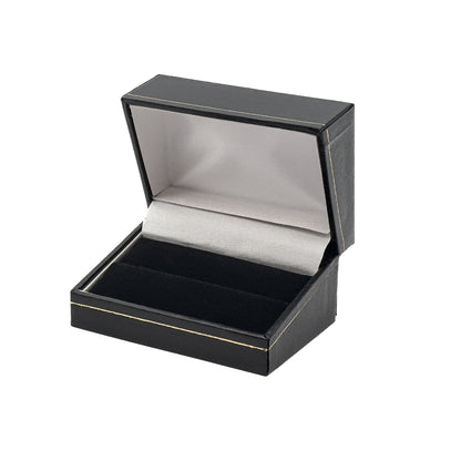 Milano Gold | Leatherette Double Ring Case for Wedding Bands | Classic Gold Profiling (Pack of 12)
