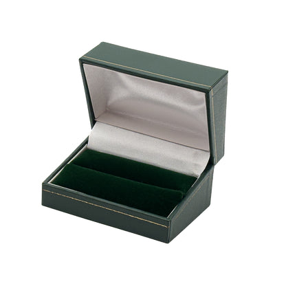 Milano Gold | Leatherette Double Ring Case for Wedding Bands | Classic Gold Profiling (Pack of 12)