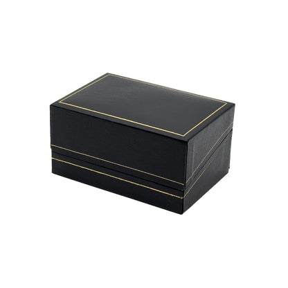 Milano Gold | Leatherette Double Ring Case for Wedding Bands | Classic Gold Profiling (Pack of 12)