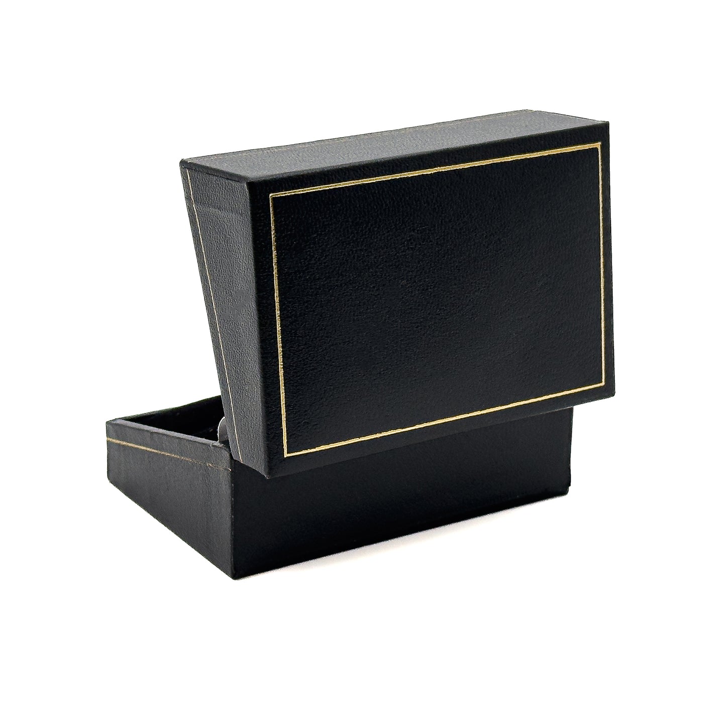 Milano Gold | Leatherette Double Ring Case for Wedding Bands | Classic Gold Profiling (Pack of 12)