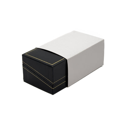 Milano Gold | Leatherette Double Ring Case for Wedding Bands | Classic Gold Profiling (Pack of 12)