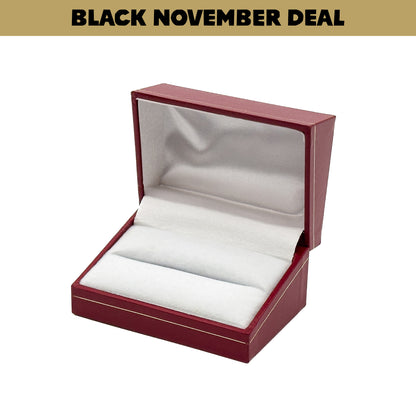 Milano Gold Double Ring | Traditional Wedding Ring Box with Classic Gold Tooling (Pack of 12)