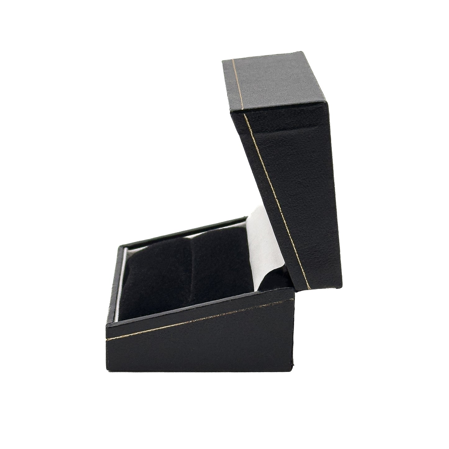 Milano Gold | Leatherette Double Ring Case for Wedding Bands | Classic Gold Profiling (Pack of 12)