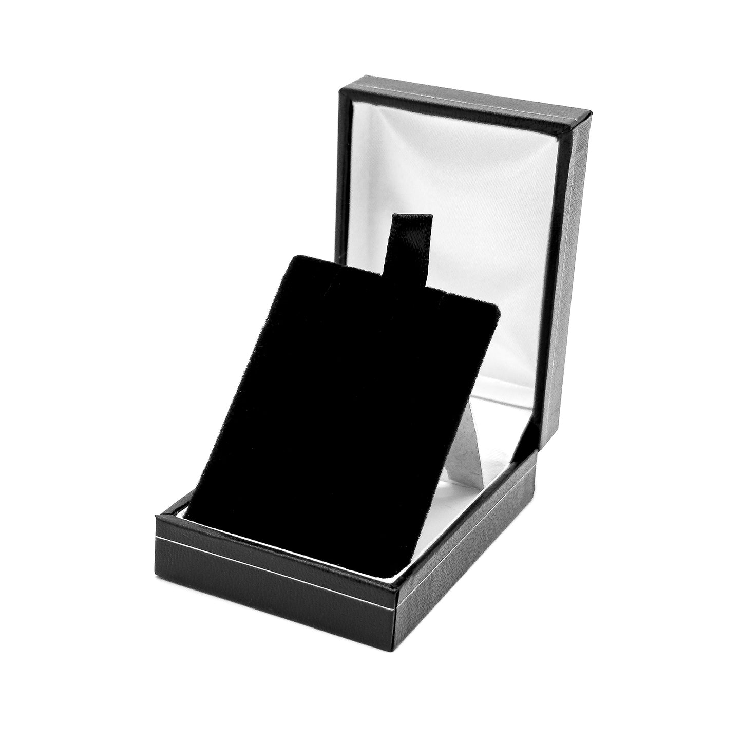 Milano Silver | Leatherette Mini Pendant Case - Silver Profiling (Pack of 12)