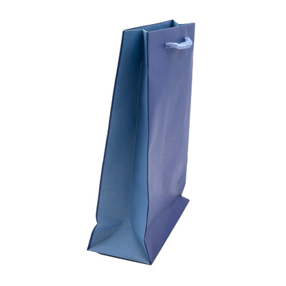Blue Paper Tote Bags | Eco Two-Tone Bags with String Handles for Jewellery & Gifts (Pack of 10)