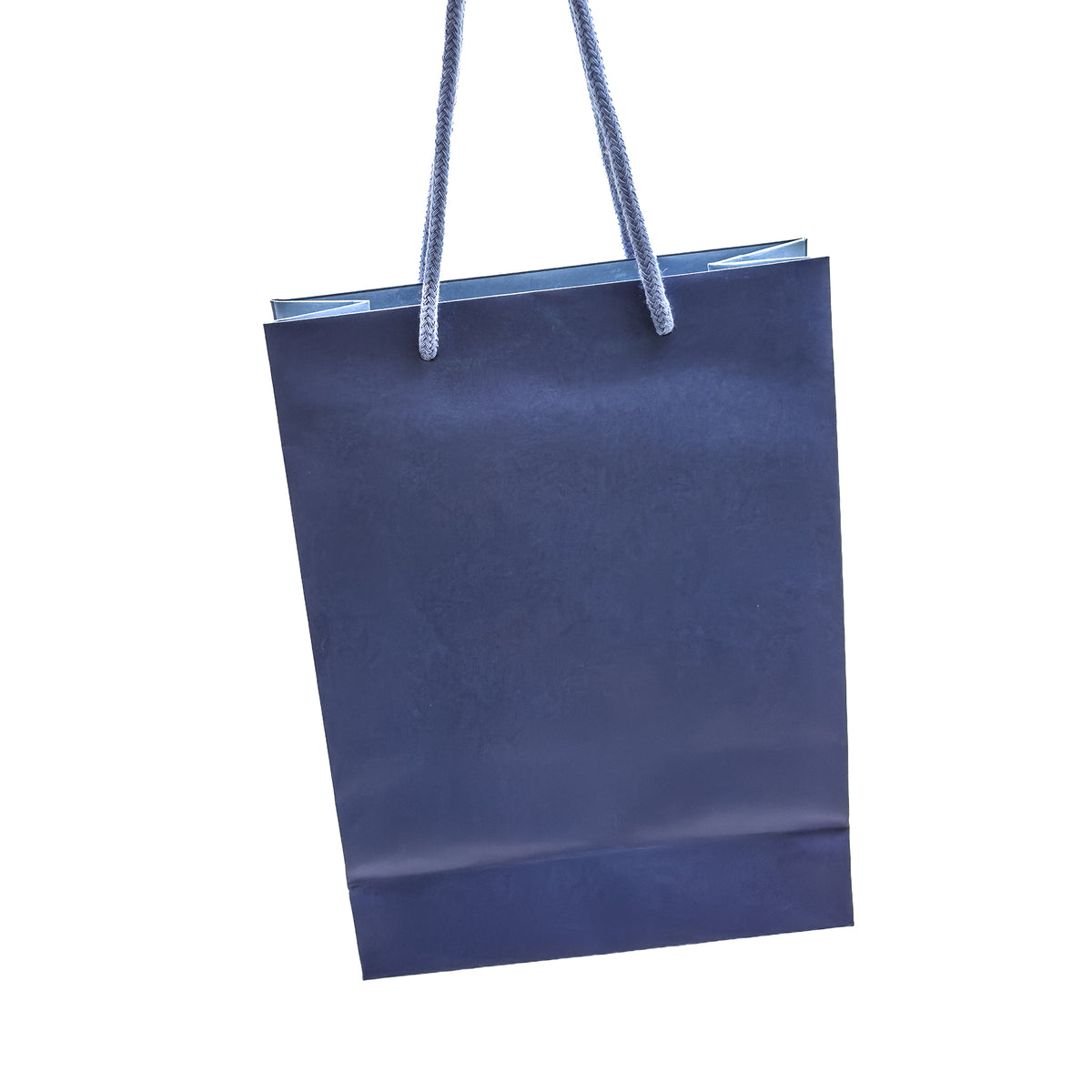 Blue Paper Tote Bags | Eco Two-Tone Bags with String Handles for Jewellery & Gifts (Pack of 10)