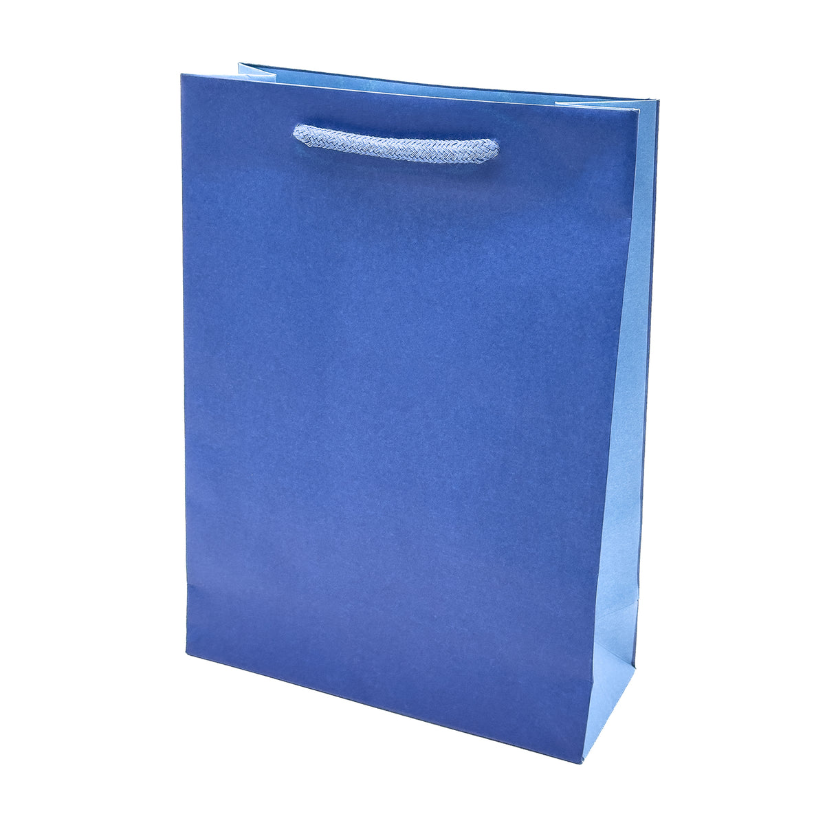 Blue Paper Tote Bags | Eco Two-Tone Bags with String Handles for Jewellery & Gifts (Pack of 10)