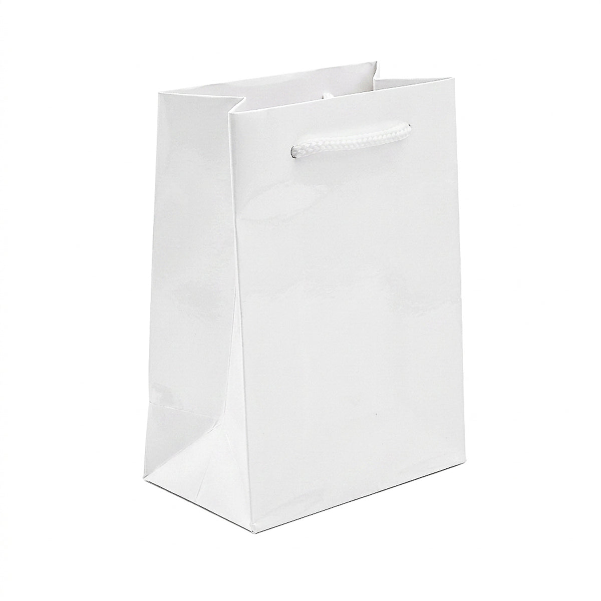 Modern Gloss Tote Bags | Black & White String Handle Bags for Jewellery & Gifts (Pack of 10)