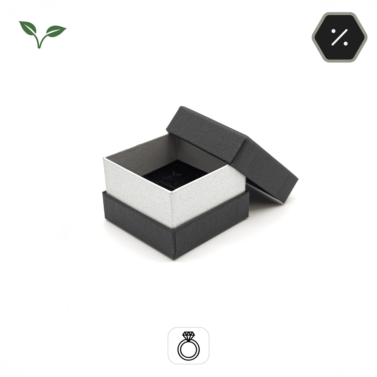 Modern | Two-Piece Eco Ring Box (Pack of 30)