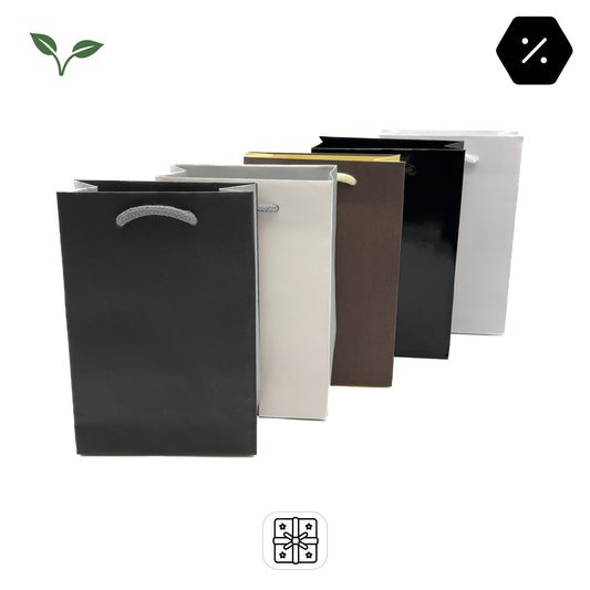 Modern | Eco-Friendly String Handle Paper Gift Bags | Affordable Packaging (Pack of 100)