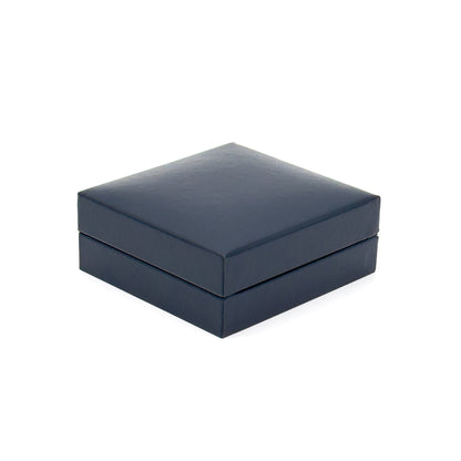 Modish | Square Navy Blue Leatherette Pendant Case (Pack of 12)