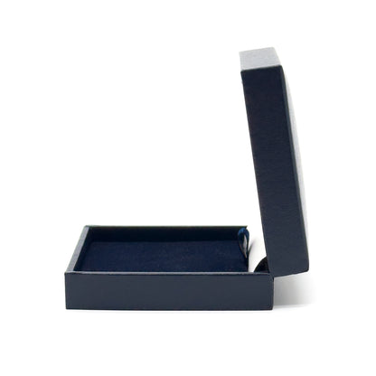 Modish | Square Navy Blue Leatherette Pendant Case (Pack of 12)