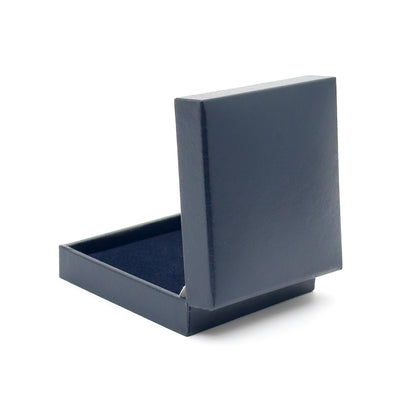 Modish | Square Navy Blue Leatherette Pendant Case (Pack of 12)