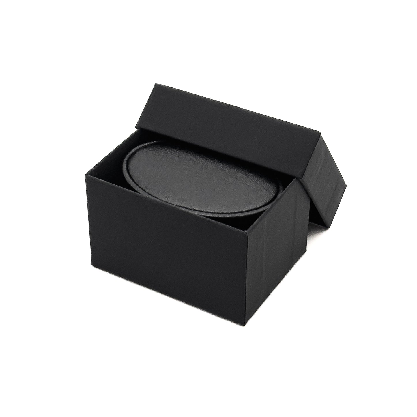Napoli | Baroque-Inspired Black Oval Ring Case (Pack of 24)