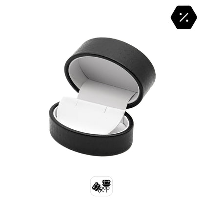 Napoli | Baroque-Inspired Black Oval Stud Earring Case (Pack of 24)