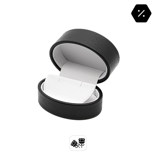 Napoli | Baroque-Inspired Black Oval Stud Earring Case (Pack of 24)