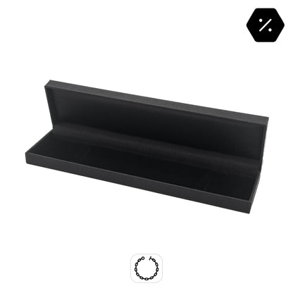 Nuance | Minimalist Deep Black Grained Leatherette Bracelet Case (Pack of 12)