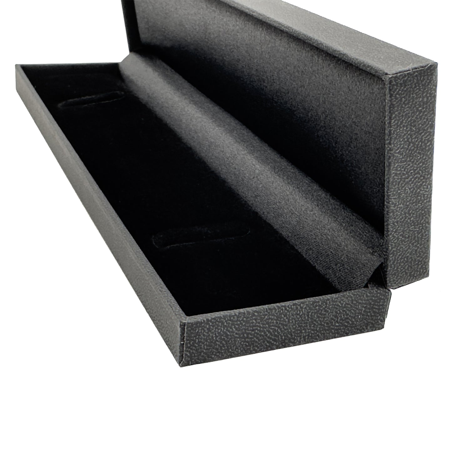 Nuance | Minimalist Deep Black Grained Leatherette Bracelet Case (Pack of 12)