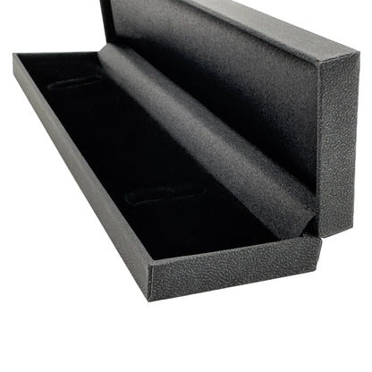 Nuance | Minimalist Deep Black Grained Leatherette Bracelet Case (Pack of 12)