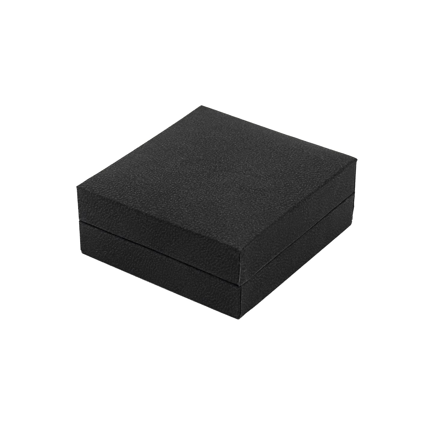 Nuance | Minimalist Deep Black Grained Leatherette Drop Earring Case (Pack of 12)