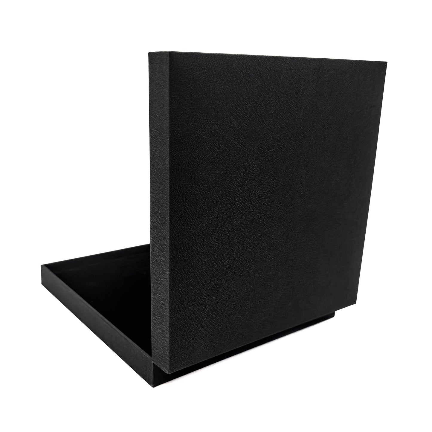 Nuance | Minimalist Deep Black Grained Leatherette Necklace Case (Pack of 12)