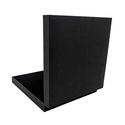 Nuance | Minimalist Deep Black Grained Leatherette Necklace Case (Pack of 12)