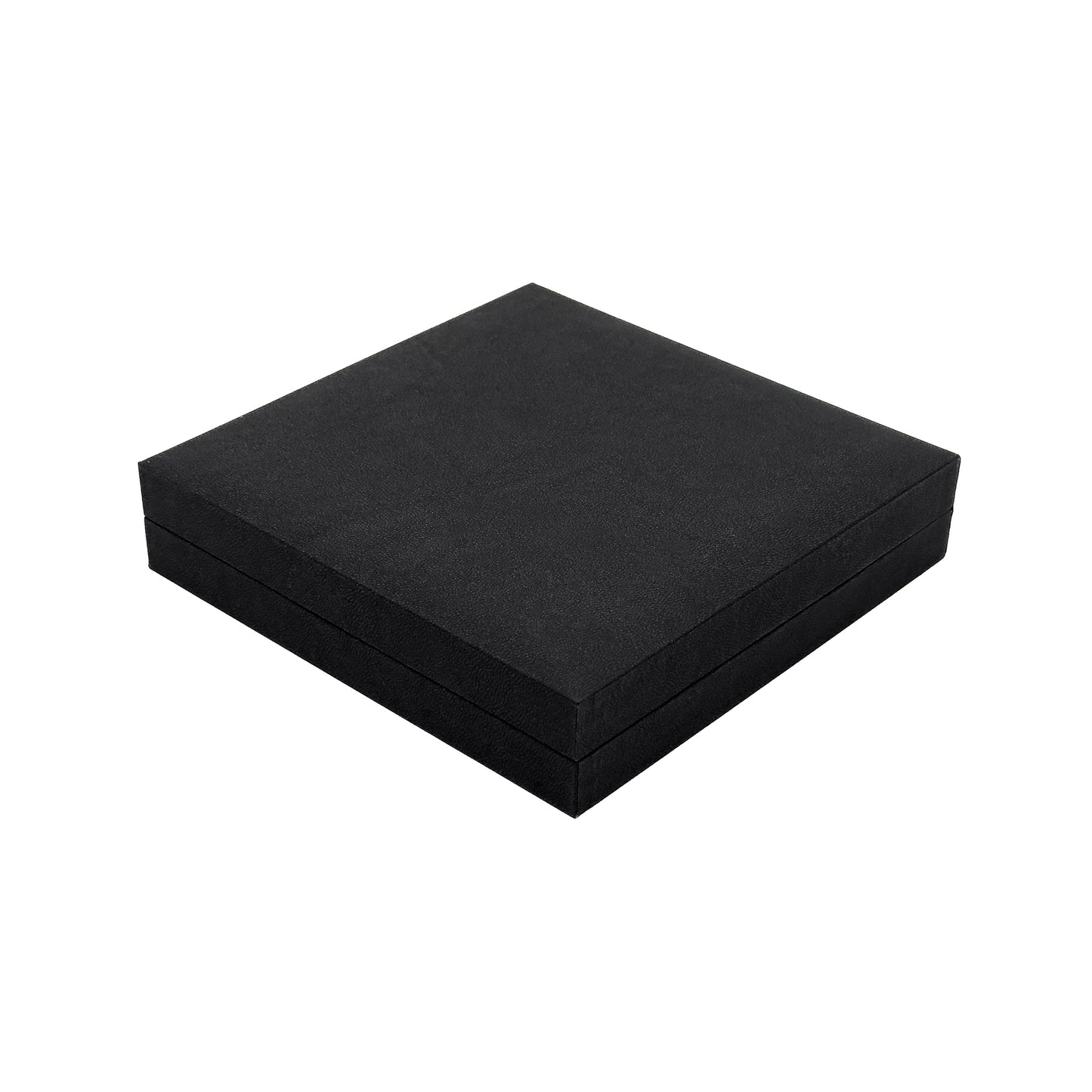 Nuance | Minimalist Deep Black Grained Leatherette Necklace Case (Pack of 12)